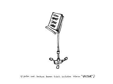 konser poster / yarım yamalak müzik illüstrasyon - vektör