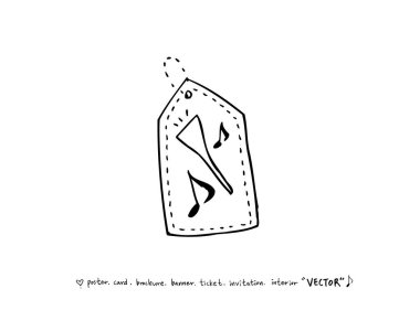 konser poster / yarım yamalak müzik illüstrasyon - vektör