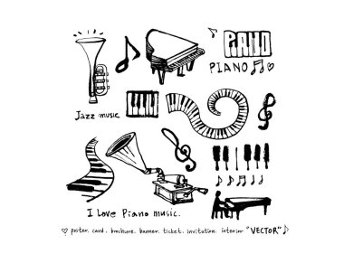 konser poster / yarım yamalak müzik illüstrasyon - vektör