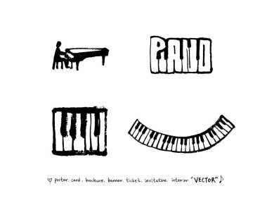 konser poster / yarım yamalak müzik illüstrasyon - vektör