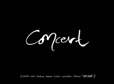 konser poster / yarım yamalak müzik illüstrasyon - vektör