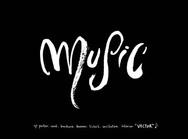 konser poster / yarım yamalak müzik illüstrasyon - vektör