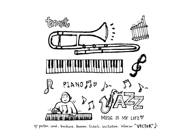 konser poster / yarım yamalak müzik illüstrasyon - vektör