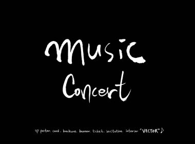 konser poster / yarım yamalak müzik illüstrasyon - vektör