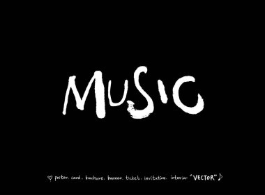 konser poster / yarım yamalak müzik illüstrasyon - vektör