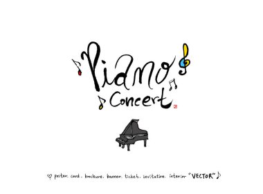 konser poster / yarım yamalak müzik illüstrasyon - vektör