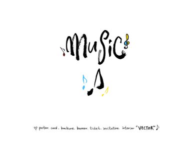 konser poster / yarım yamalak müzik illüstrasyon - vektör
