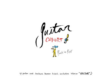 konser poster / yarım yamalak müzik illüstrasyon - vektör