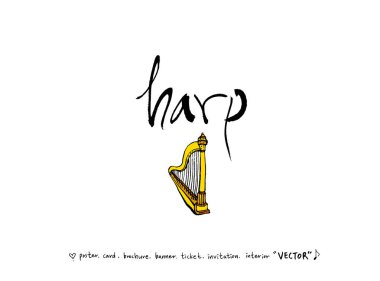 konser poster / yarım yamalak müzik illüstrasyon - vektör