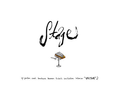 konser poster / yarım yamalak müzik illüstrasyon - vektör