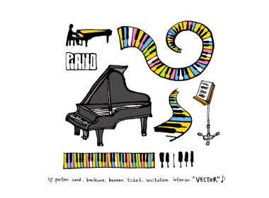 konser poster / yarım yamalak müzik illüstrasyon - vektör