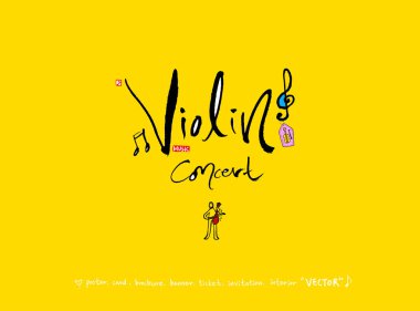 konser poster / yarım yamalak müzik illüstrasyon - vektör