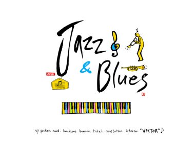 konser poster / yarım yamalak müzik illüstrasyon - vektör