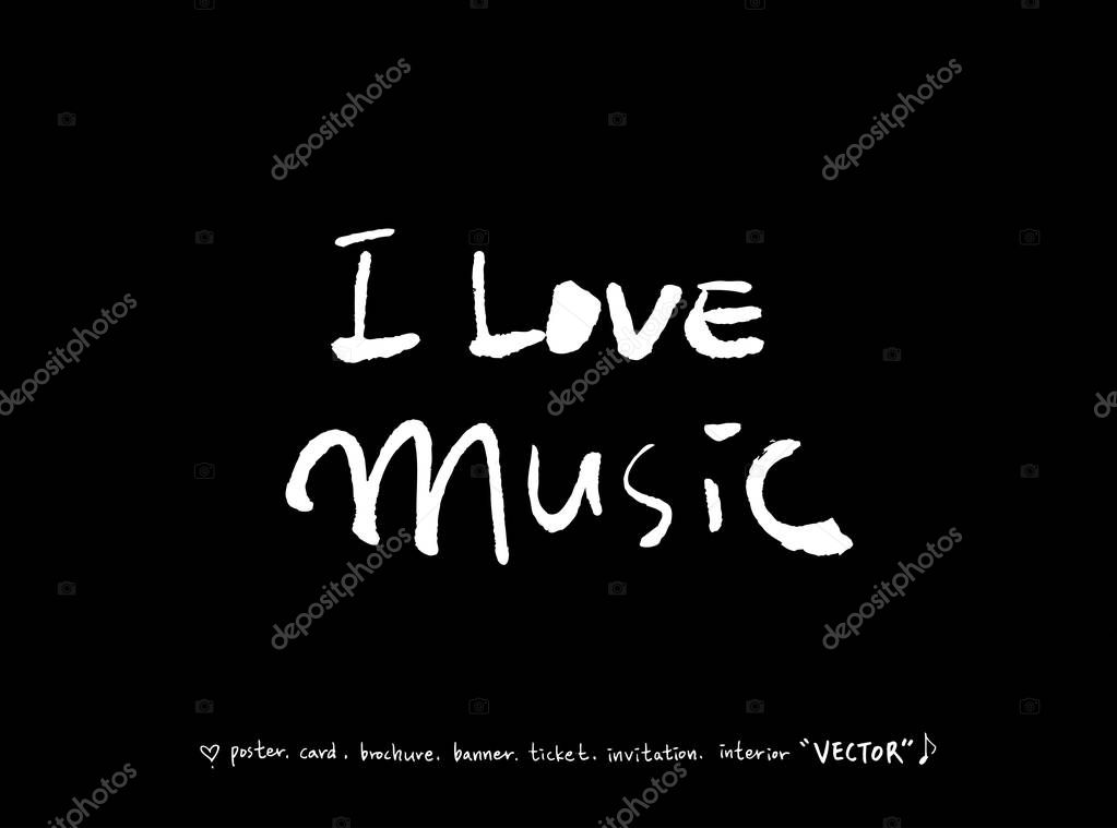 Concert poster / Sketchy music illustration - vector
