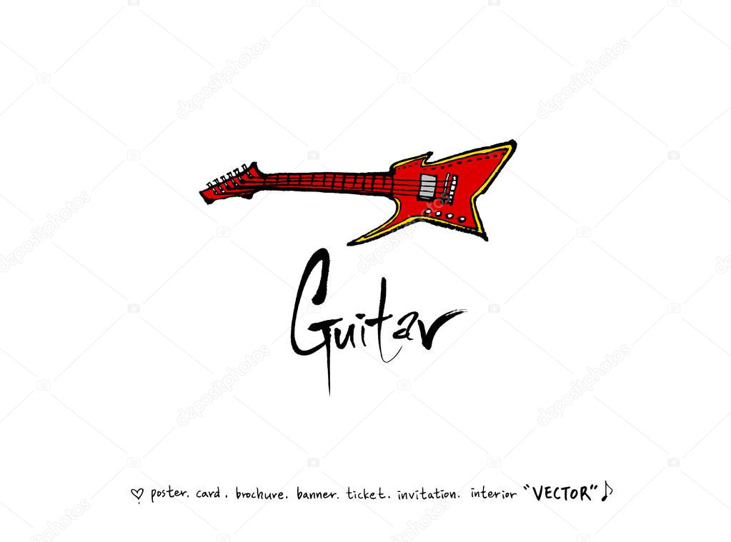 Concert poster / Sketchy music illustration - vector