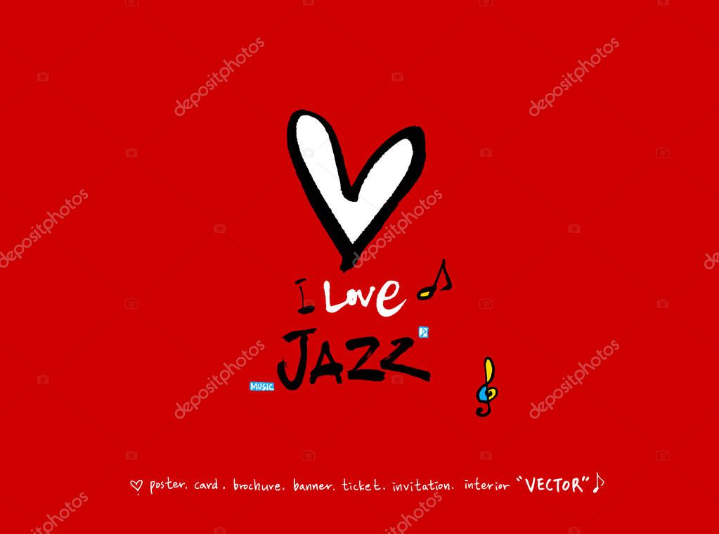 Concert poster / Sketchy music illustration - vector