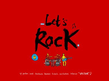 konser poster / yarım yamalak müzik illüstrasyon - vektör