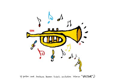 konser poster / yarım yamalak müzik illüstrasyon - vektör