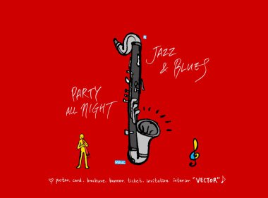 konser poster / yarım yamalak müzik illüstrasyon - vektör