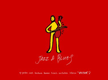 konser poster / yarım yamalak müzik illüstrasyon - vektör