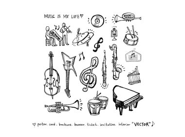 konser poster / yarım yamalak müzik illüstrasyon - vektör