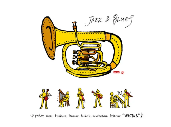 konser poster / yarım yamalak müzik illüstrasyon - vektör