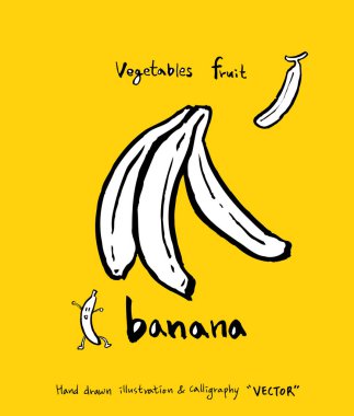 El çekilmiş gıda maddeleri - sebze ve meyve resimleri - vektör