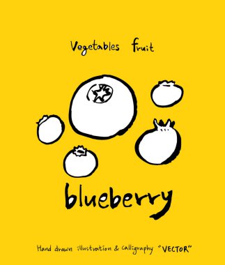 El çekilmiş gıda maddeleri - sebze ve meyve resimleri - vektör