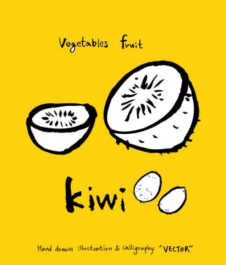 El çekilmiş gıda maddeleri - sebze ve meyve resimleri - vektör