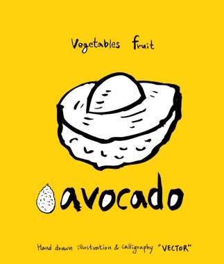 El çekilmiş gıda maddeleri - sebze ve meyve resimleri - vektör