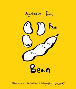 El çekilmiş gıda maddeleri - sebze ve meyve resimleri - vektör