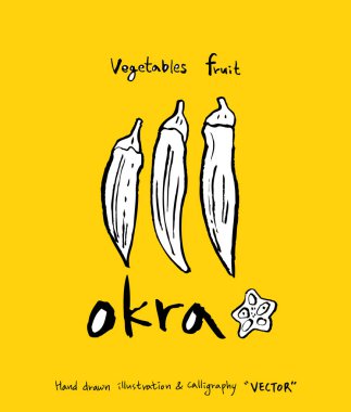 El çekilmiş gıda maddeleri - sebze ve meyve resimleri - vektör