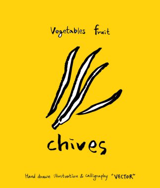 El çekilmiş gıda maddeleri - sebze ve meyve resimleri - vektör