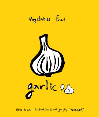 El çekilmiş gıda maddeleri - sebze ve meyve resimleri - vektör