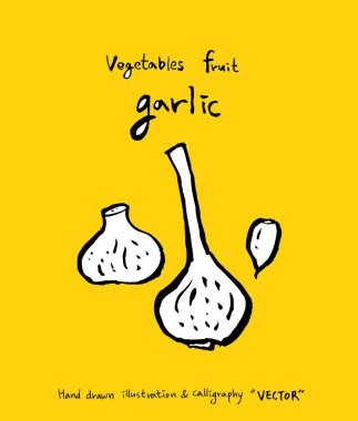 El çekilmiş gıda maddeleri - sebze ve meyve resimleri - vektör