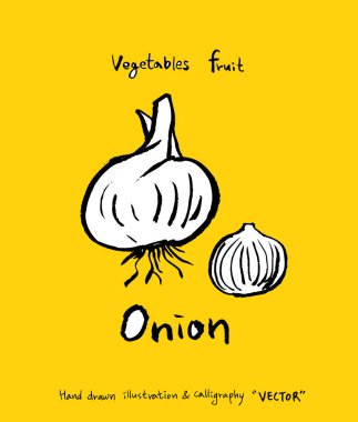 El çekilmiş gıda maddeleri - sebze ve meyve resimleri - vektör