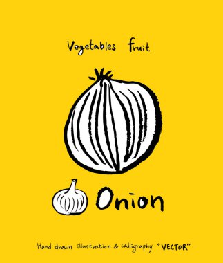 El çekilmiş gıda maddeleri - sebze ve meyve resimleri - vektör