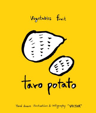 El çekilmiş gıda maddeleri - sebze ve meyve resimleri - vektör