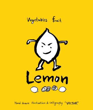 El çekilmiş gıda maddeleri - sebze ve meyve resimleri - vektör