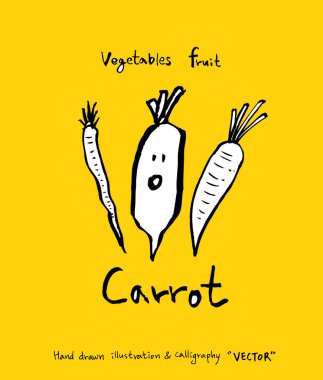 El çekilmiş gıda maddeleri - sebze ve meyve resimleri - vektör