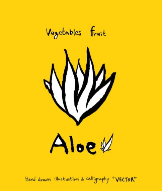 El çekilmiş gıda maddeleri - sebze ve meyve resimleri - vektör