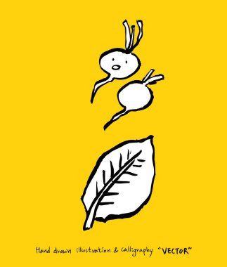 El çekilmiş gıda maddeleri - sebze ve meyve resimleri - vektör