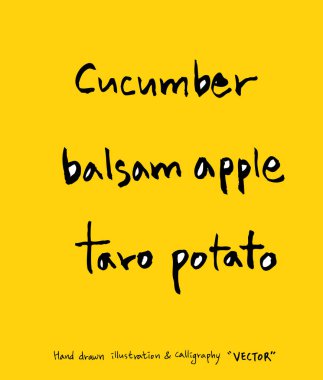 El çekilmiş gıda maddeleri - sebze ve meyve resimleri - vektör