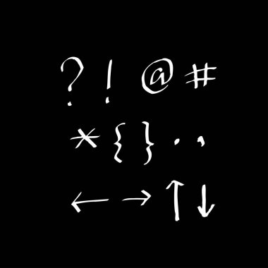 vektör yazı tipleri / el yazısı kaligrafi