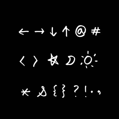 vektör yazı tipleri / el yazısı kaligrafi