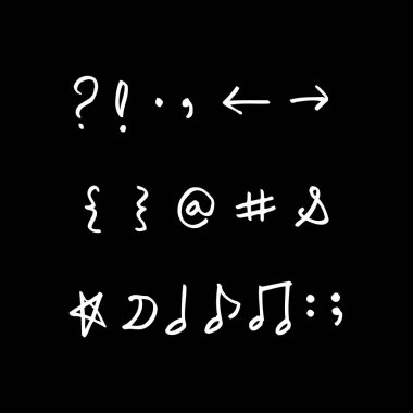 vektör yazı tipleri / el yazısı kaligrafi