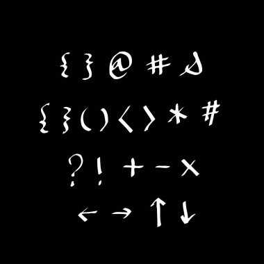 vektör yazı tipleri / el yazısı kaligrafi