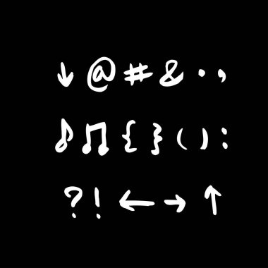 vektör yazı tipleri / el yazısı kaligrafi