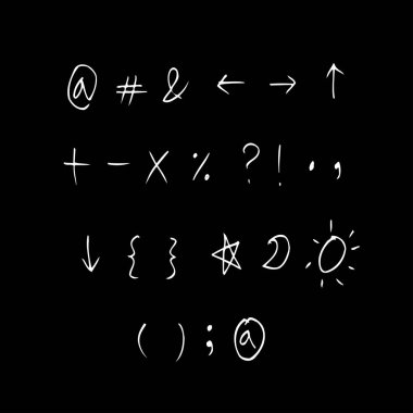 vektör yazı tipleri / el yazısı kaligrafi