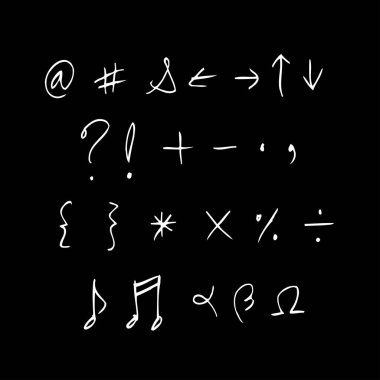 vektör yazı tipleri / el yazısı kaligrafi